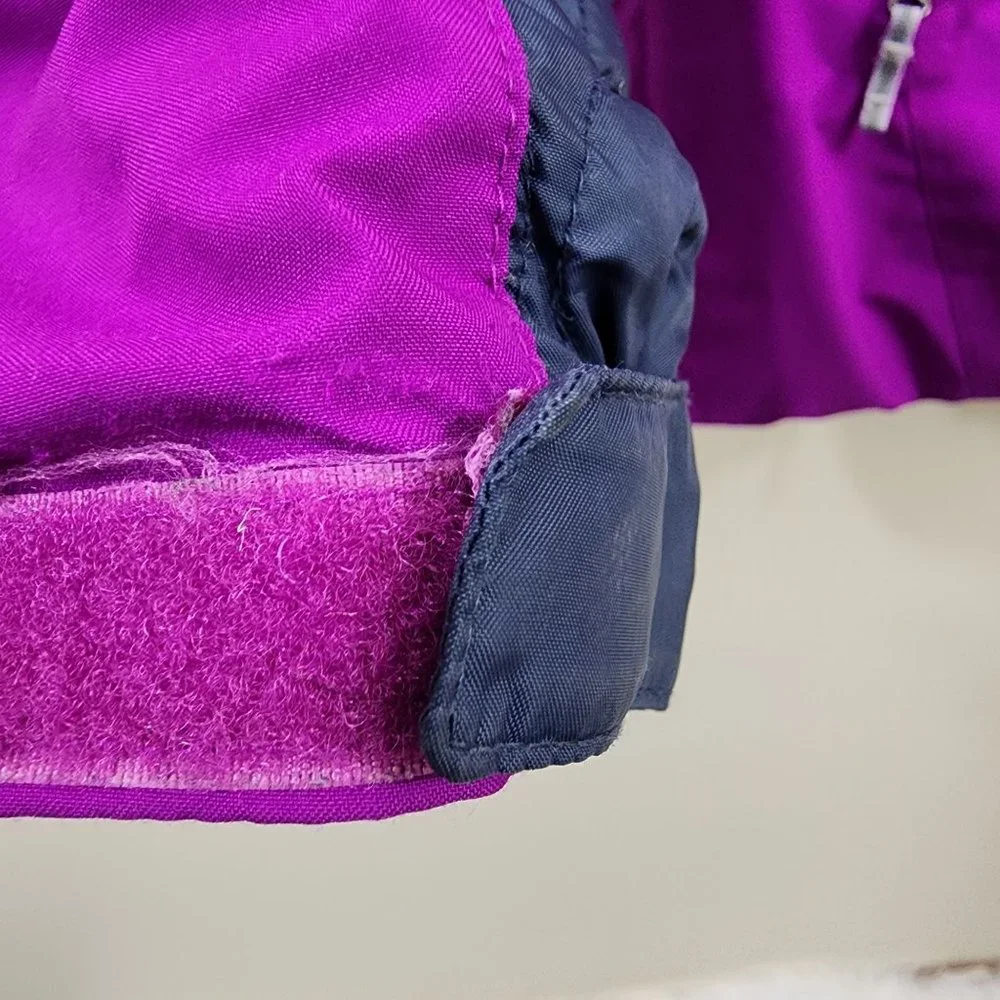 Columbia girl size‎ large zip front purple with gray quilting accent winter coat